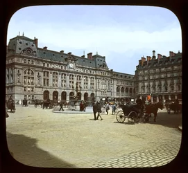 パリ万博：サンラザール駅、1900（ランタンスライド）
